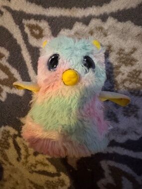 Hatchimals talking toy Pastel Multicolor Bird Toy - Soft Rainbow Plush for Kids
